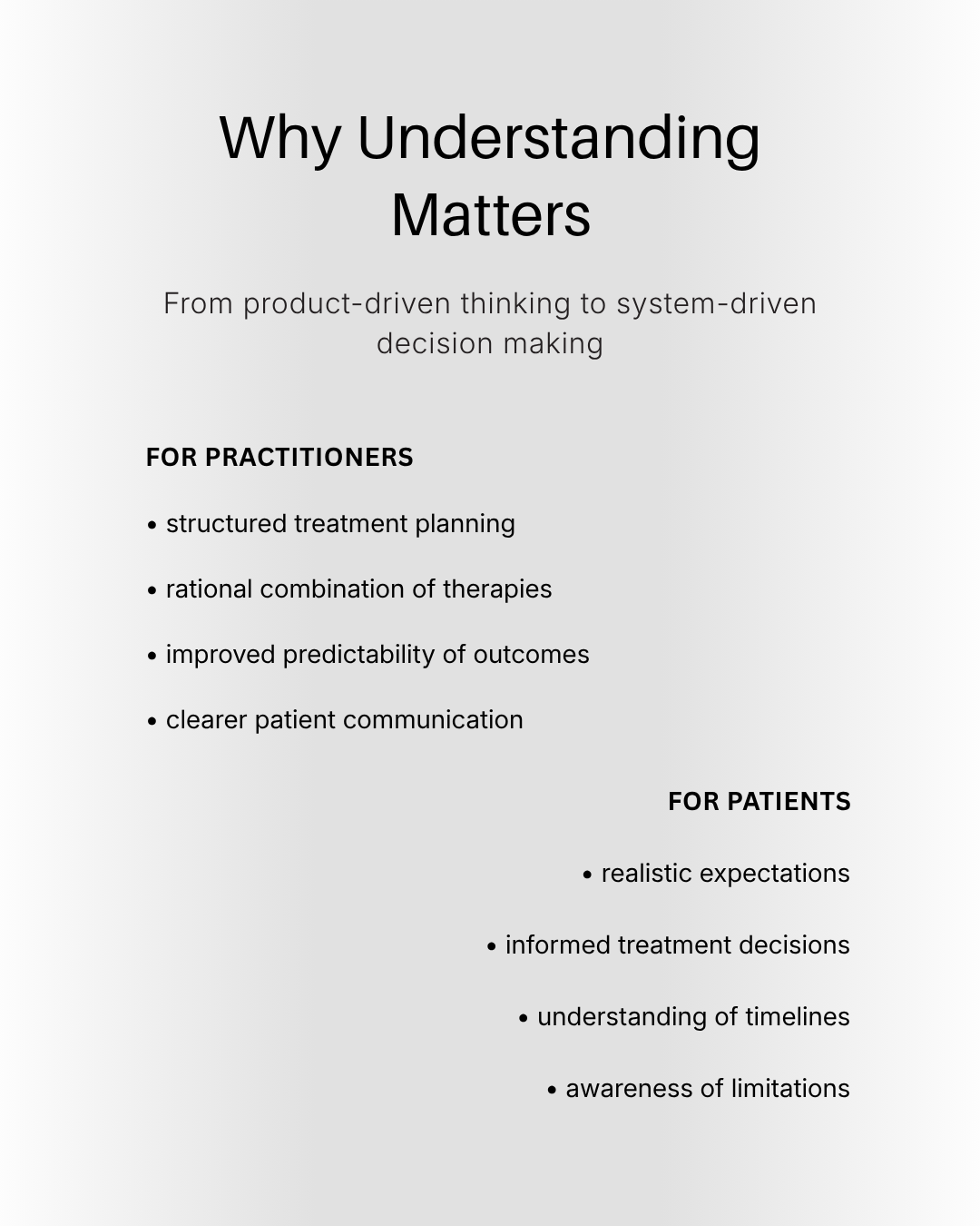 Why understanding matters - MW Derma Solutions
